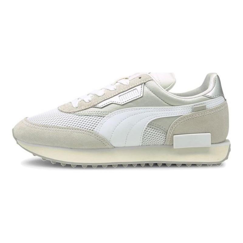 PUMA Future Rider Chrome women mesh low-top lifestyle sneakers white grey 375081-01 EU 35.5