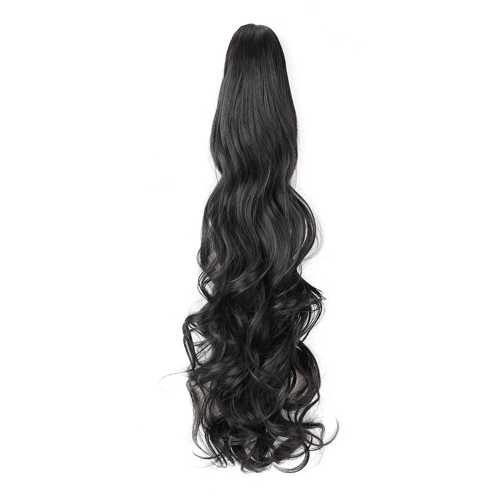 Claw Clip Ponytail Extension 18"&24 Clip In Wavy Synthetic Ponytail Hair Extensions Long Pony Tails for Women Extensions