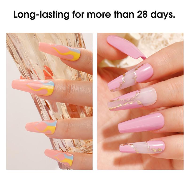 ROSALIND UV Nail Kits Gel Set-Nail Gel 45 Colors+3pcs Base Matte Top Coat Nail Polish Soak Off Hybrid Semi Permanent Nail Art