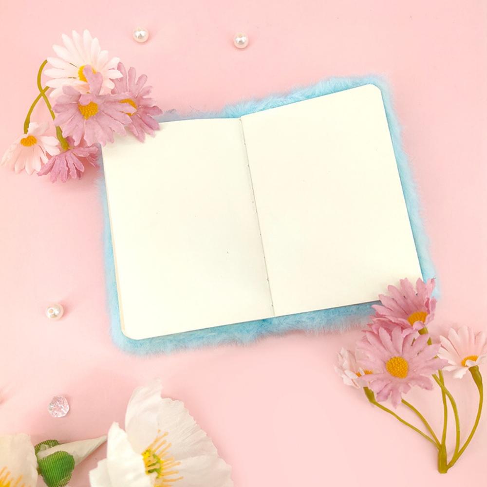 Mini Notepad Stylish Plush Mini Notebook Small Journal Book Keychain Diary For Stationery Enthusiast School Children