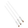 3pcs Angled Eyeliner Brush Ultra Thin Slanted Comfortable Grip Eyeliner Make Up Brush White