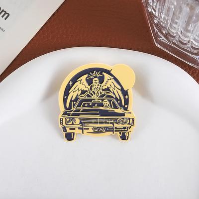 Horror Movies Enamel Pins Custom Black Beauty Car Brooches Lapel Badges Clothes Punk Jewelry Gift for Friends