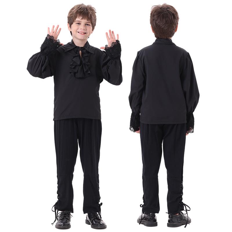 Men's Pirate Pants & Renaissance Ruffled Shirt Costume for Halloween