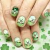 30pcs St. Patrick's Day Clover Windmill Green Nail Art Tips