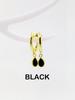 2207ER2 S925 Sterling Silver Teardrop Hoop Earrings Muti Color Zircon CZ Circle Round Loops Crystal Women Piercing Earring