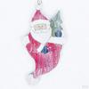 Decorations Wooden Painted Christmas Sock Crafts Hanging Ornament Tree Pendant Decoration