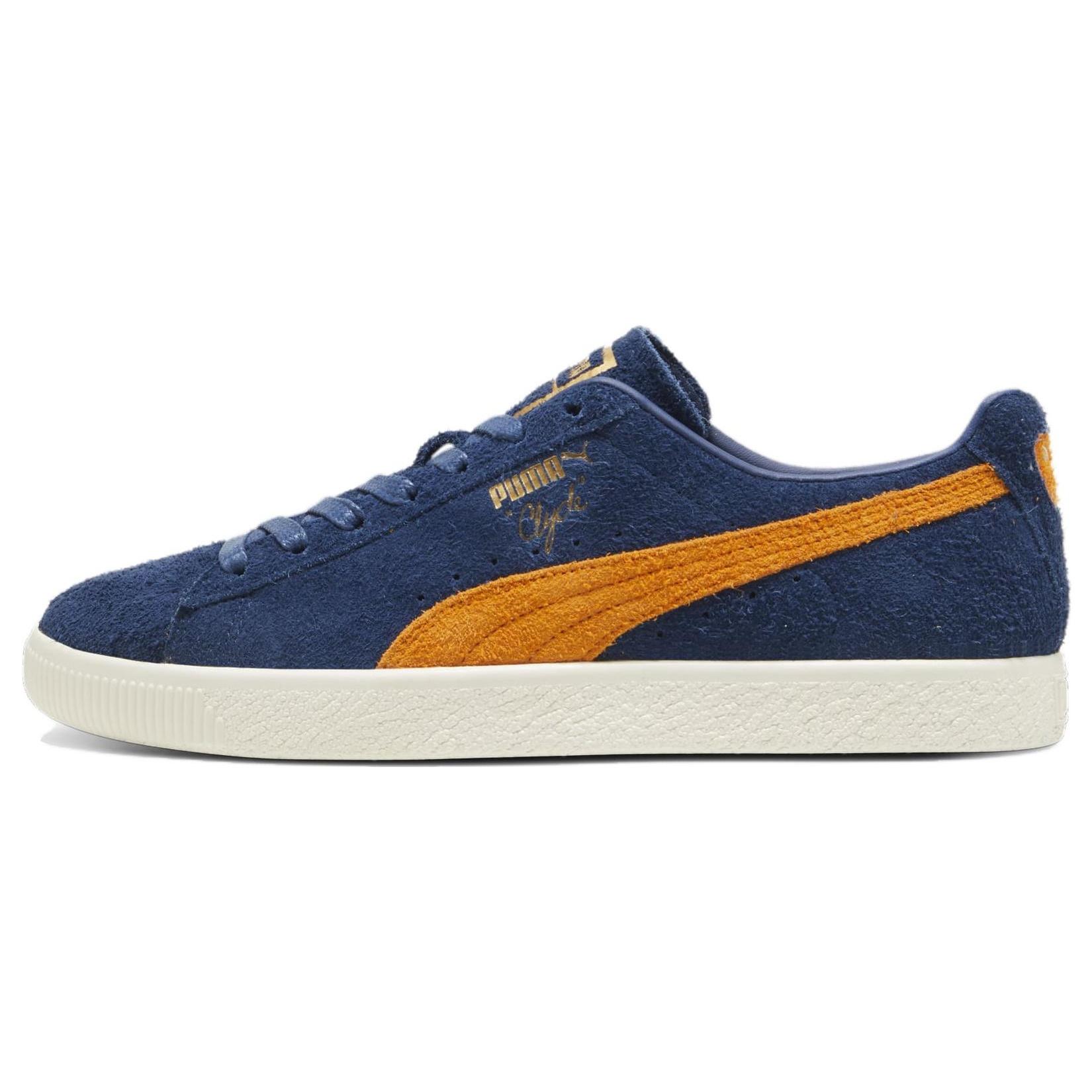 PUMA Clyde OG 75Y  Navy Orange  Men s 393326-01 EU 43