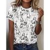 Cartoon Animal Full Picture 3D Digital Printing Harajuku Women's T-shirt