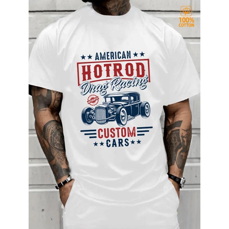 

European sizes hot bomb trailer race garage Mens t-shirt white regular fit round neck short sleeve casual wear ideal gift fashionable summer 4XL білий