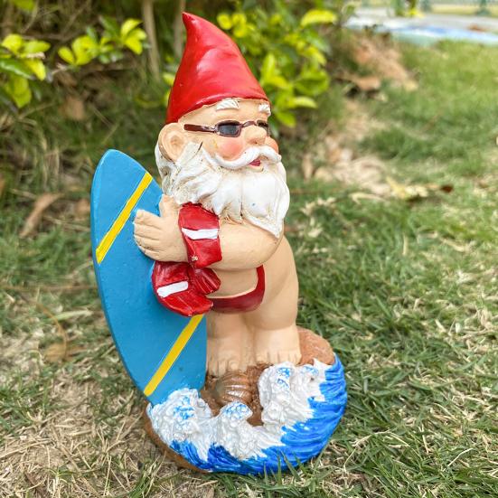 

Писающий гном Изысканная статуя гнома Мини смола Забавный сад для патио