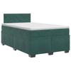 Box Spring Bed with Mattress Dark Green 120 X 190 Cm Velvet