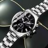 4pcs/set Men Quartz Watch Set Luxury Mens Wristwatch Men's Jewelry Set Necklace Bracelet Ring Business Gift Watch