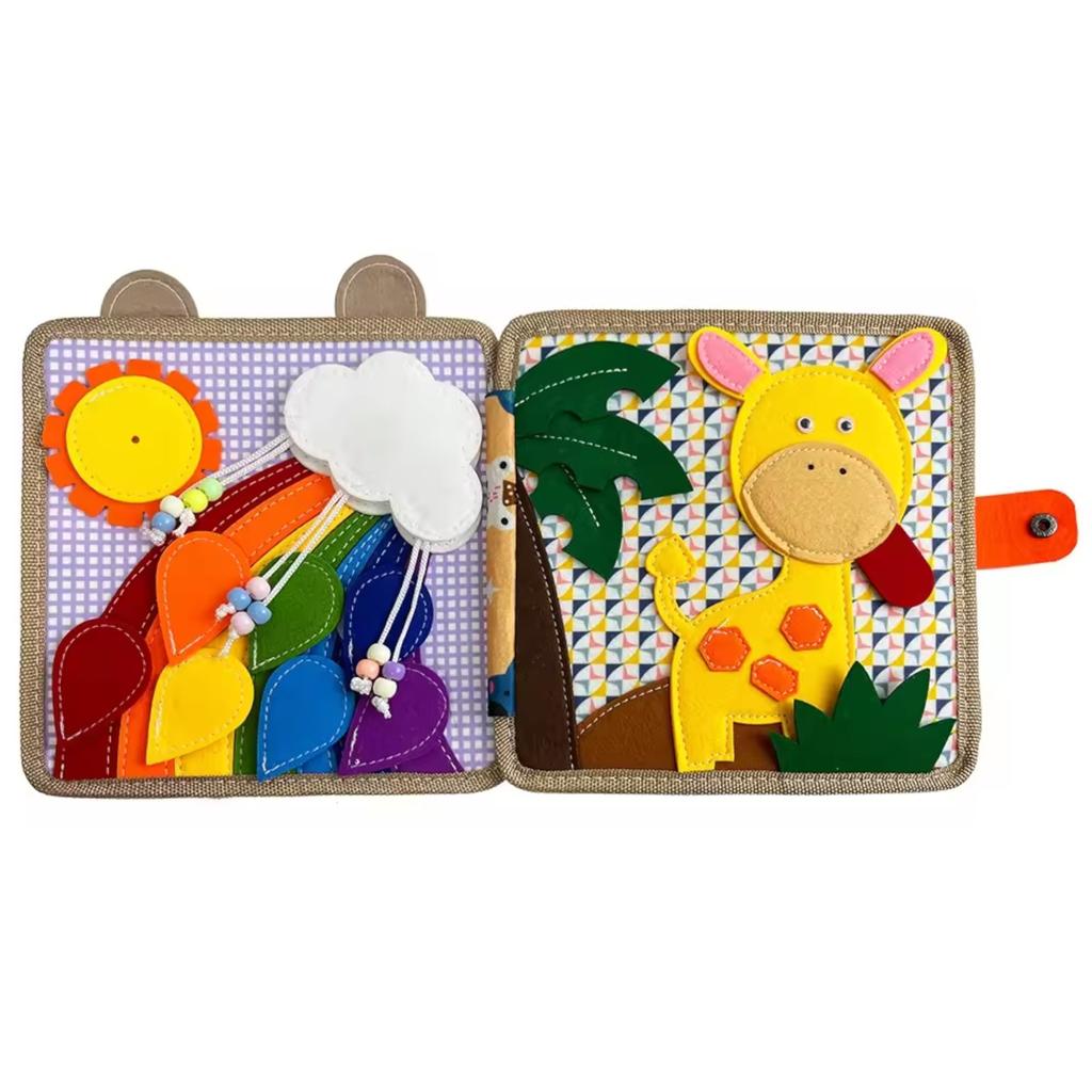Książeczka Filcowa Z Odczepianymi Elementami Tablica 3D Montessori Dzieci
