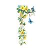 Gelbe Blume Blauer Schmetterling Vogel Wandaufkleber Niedlich Kühlschrank Fenster Schrank Heim Zimmer Dekorationen DIY Aufkleber Kunst Wandbild