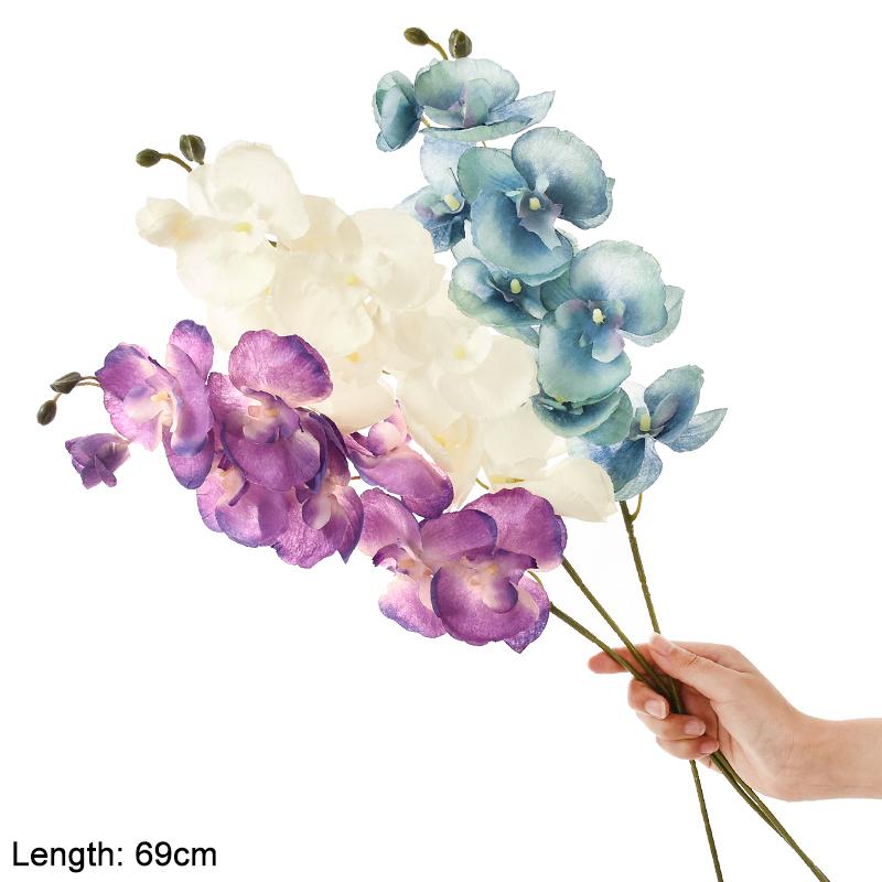 8 capete Fluture Artificial Orhidee Floare pentru Casa Cameră Decorare Grădină DIY Buchet de nuntă Real Touch Mătase Phalaenopsis Plant
