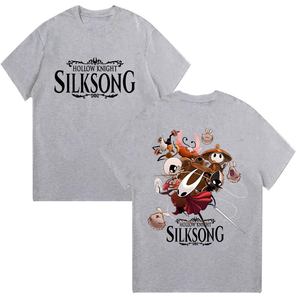 Hollow Knight Silksong Graphic T Shirt Men's Clothing Casual Short Sleeve Top Fashion Cartoon Hot Game Unisex T-shirt Cotton Tee