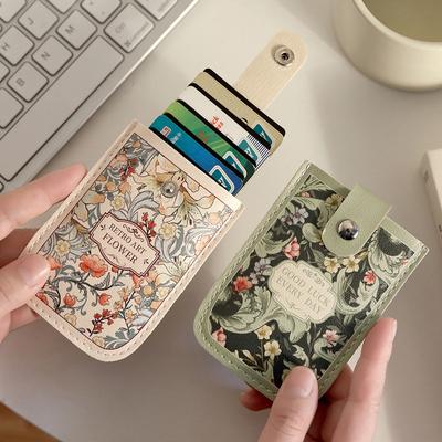Minicartera creativa con 5 bolsillos para tarjetas, tarjetero con bloqueo, tarjetero laminado oculto extraíble para tarjetas de presentación