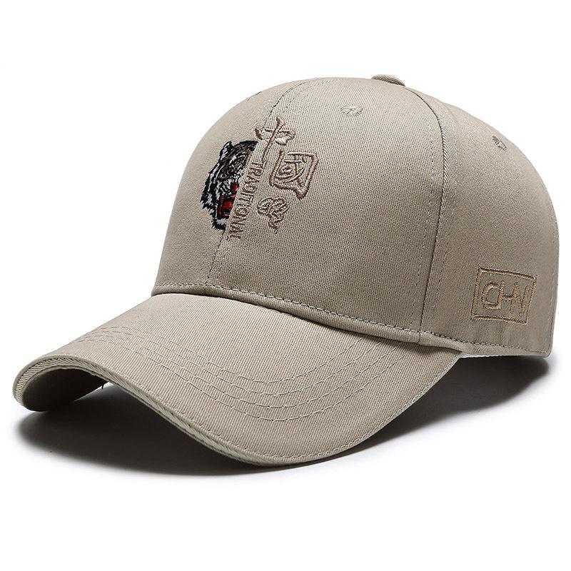 Spring and Autumn New Embroidery Hat Men's Hat Women's Hat Sun Hat Outdoor Sports Hat Peaked Hat Tiger Head Country Baseball Cap