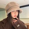 Winter hat women's high-end fleece thickened octagonal hat fashion versatile beret warm painter hat