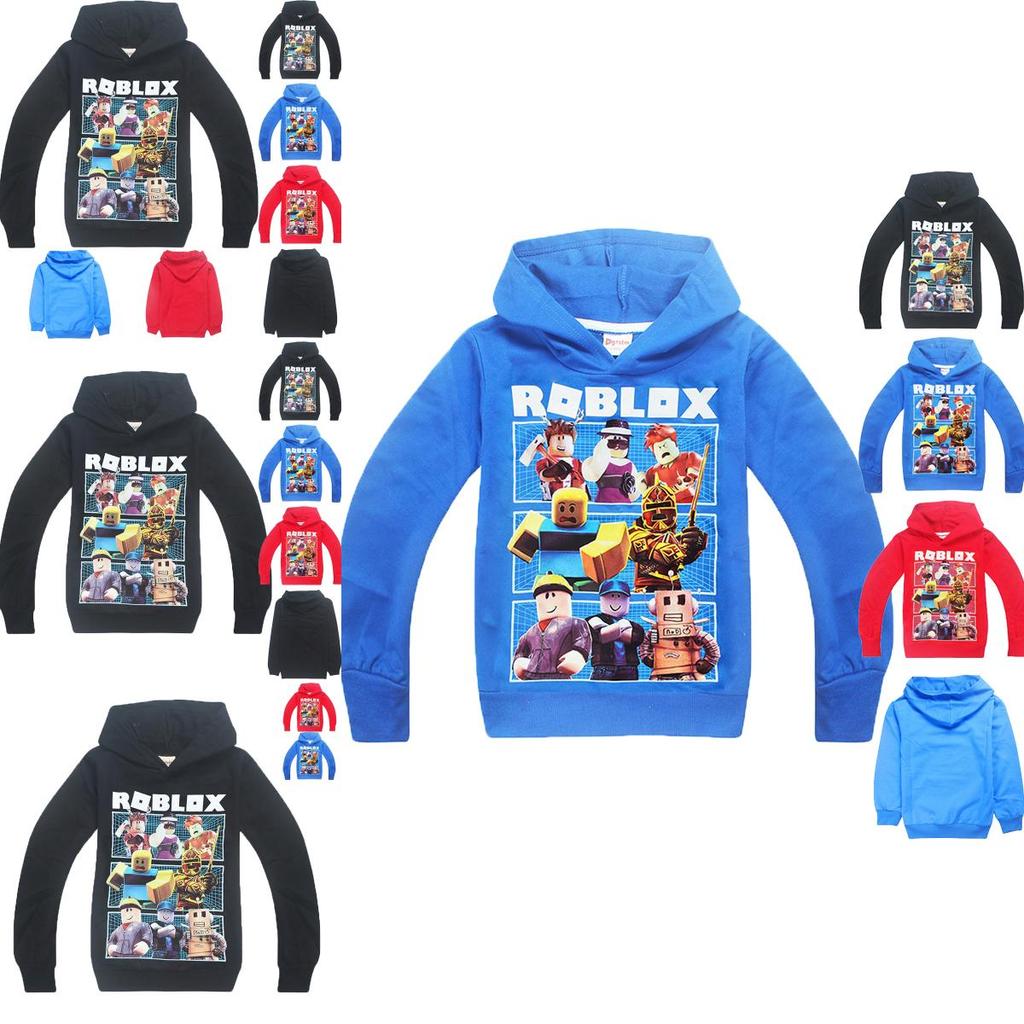 Vibrant Children's Roblox Print Hoodie Sweater With Long Sleeves And Comfortable Fit