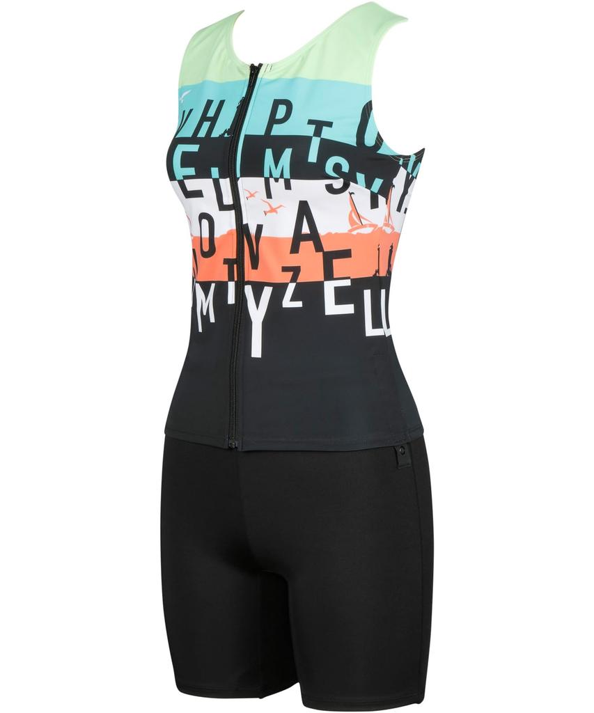 Wacoal Swimwear SWS111 Flattering Body Lines and Length Fits up to Size Plus Size Fitness Size 11 Women's Full-Shape Swimsuit, [Tummy, Back, Hips,