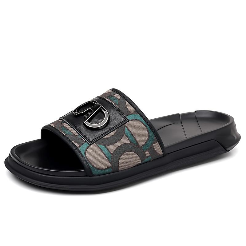 Fashion Summer New Sports Non-slip Outdoor Flip-flops for Men High Quality Outwear Beach Shoes Fashion Casual Leather Slippers Man