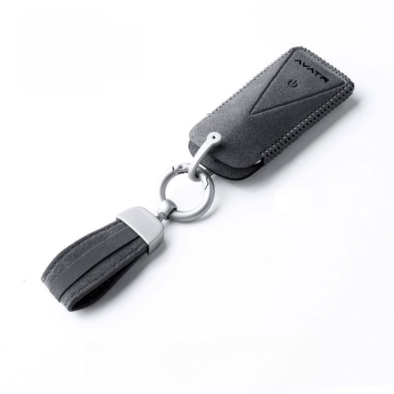 For Avatr 07 06 12 11   Car Key Case Bag Suede Leather Remote Control Modification Key Protector Shell Cover Accessories