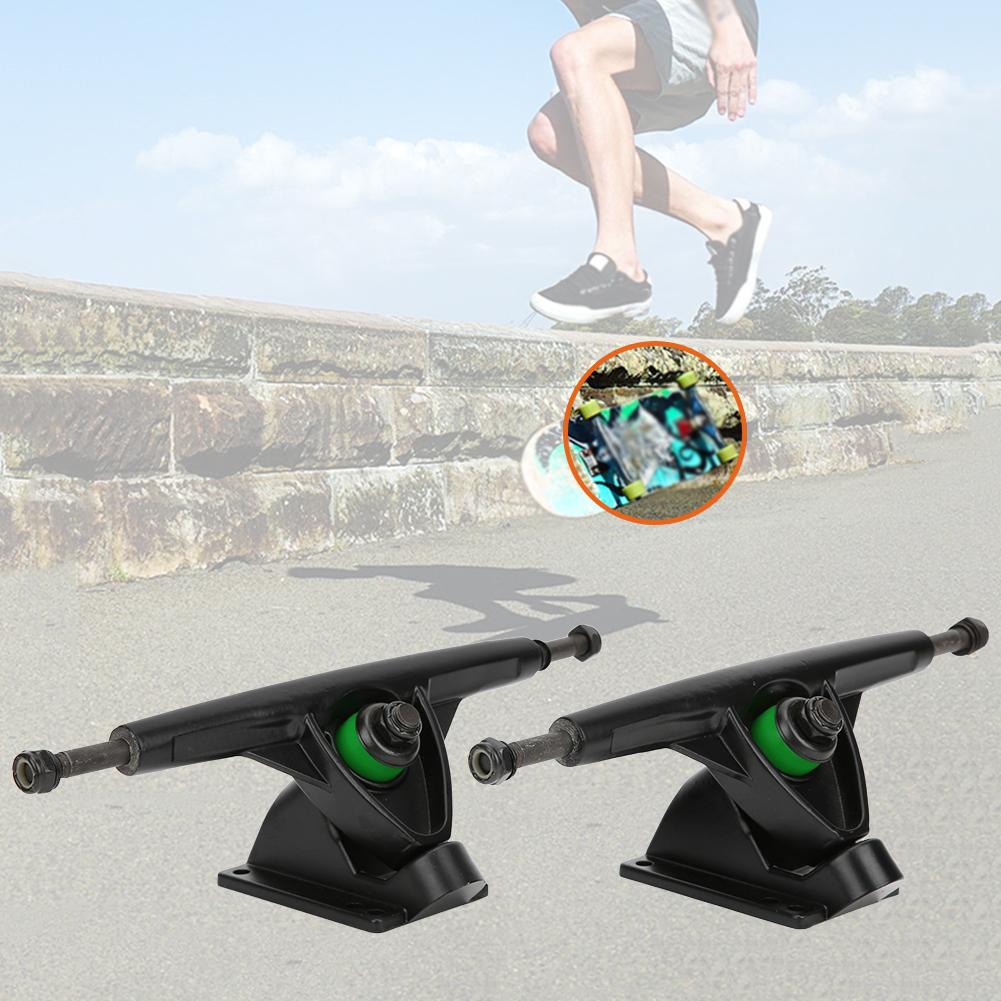 2 SZT. MS3104 Czarny Stop Aluminium 7 Calowy Początkujący Deskorolka Pogrubiona Podstawa Longboard Uchwyt Trucka