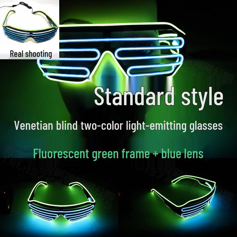 Voice-Controlled LED Trendy Light-Up Shutter Glasses for Festivals