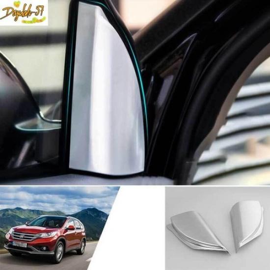 Matte Silver A Pillar Front Triangle Cover Trim 2Pc For Honda CRV CR-V 2012-2016