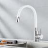 Brushed Stainless Steel Hot & Cold Kitchen Sink Faucet