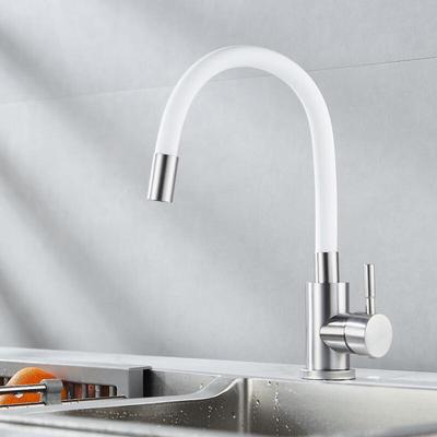 Universal Silicone Hose Kitchen Faucet with Spray