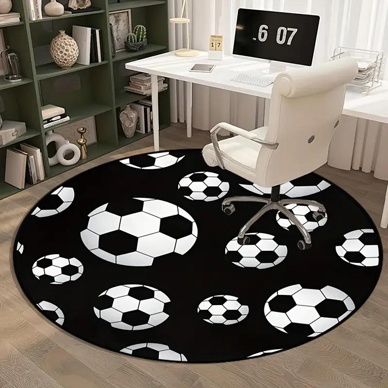 Pallone Calcio Tappetino da gioco per bambini Tappeto rotondo Soggiorno Cerchio Tappetino antiscivolo Camera da letto Zerbino Lavabile Home Corridoio