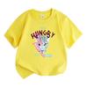 Kids Boys Girls 100% Cotton Short Sleeve Crew Neck T-Shirt, Stay Hungry Leopard Lightning Print Casual Soft Breathable Summer Tee for Children Daily W