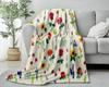 1PC flowers pattern printed blanket suitable for sofas beds offices travel camping chairs warm plush blanket