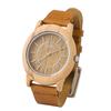 [Nafca] Watch Women's/Men's Wooden Case Leather Belt Lightweight Analog Quartz Pair Watch NFK-76100 (42-MA-MC)