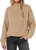 2026 Autumn/Winter Women's High Neck Solid Color Knit Sweater