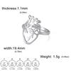 Fashion Anatomical Heart Rings for Women Men Medical Biology Finger Rings Stainless Steel Jewelry Gifts for Doctor