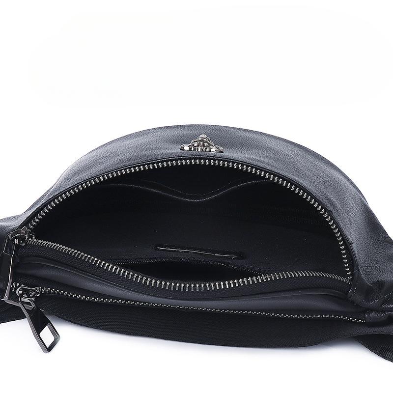 Genuine Leather Chest Bag Sports Crossbody Bag Men's Mobile Phone Multi-functional High-end Men's Waist Bag