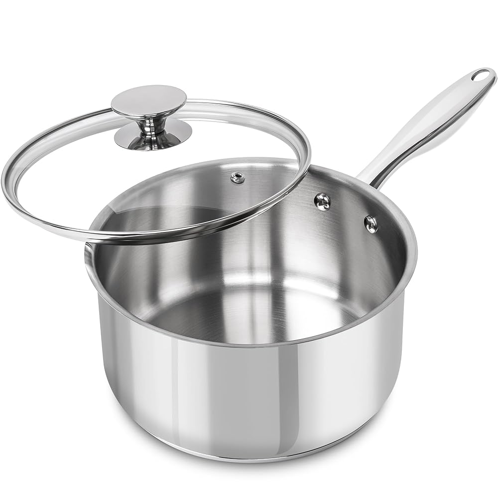MICHELANGELO Stainless Steel Stew Pot Set with Lid Nonstick Stainless Steel Cookware Induction Compatible Stew Pot Kitchen Set