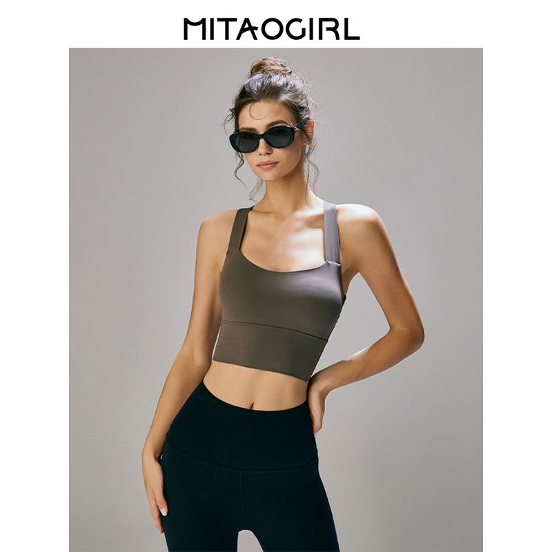 Mitaogirl Kendall Sports Underwear Women Beauty Back Yoga Clothes Outer Wear Vest High-Grade Running Fitness Bra