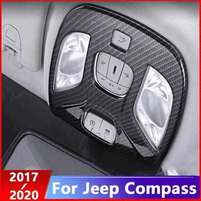 Karbonové vlákno Střecha auta Světlo na čtení Ozdobná lišta Kryt Vnitřní lišta Pro Jeep Compass 2. 2017 2018 Příslušenství