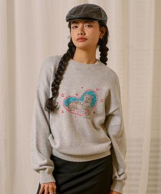 Biteoseljeu Kittens Sweater-Grey