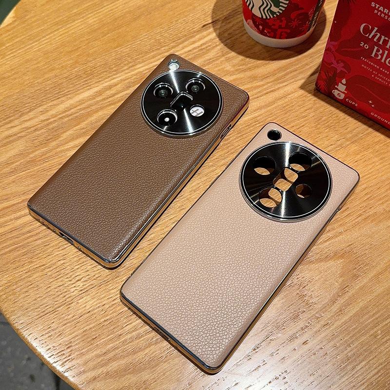 Phone Case for OPPO Find X8 Ultra X7 X8S Plus Electroplated Lychee Pattern Leather Shell for OPPO Find X8 Pro X6 X8s+ Hard Cover