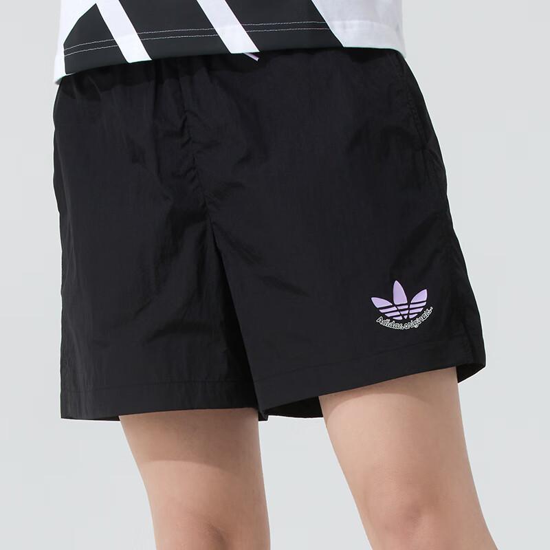 Adidas Originals Training Knit Fashion Casual Breathable Sports Shorts Women Shorts Black JN1682
