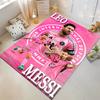 "Pink Soccer Theme Rug with Iconic Player - Non-slip Rug Suitable for Living Room and Bedroom Sofas"