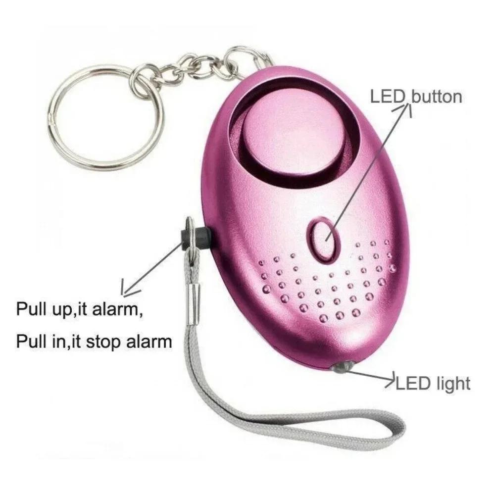 Sicherer Ton Persönlicher Alarm, 130DB Persönlicher Sicherheitsalarm Schlüsselanhänger mit LED-Leuchten, Notfall-Sicherheitsalarm