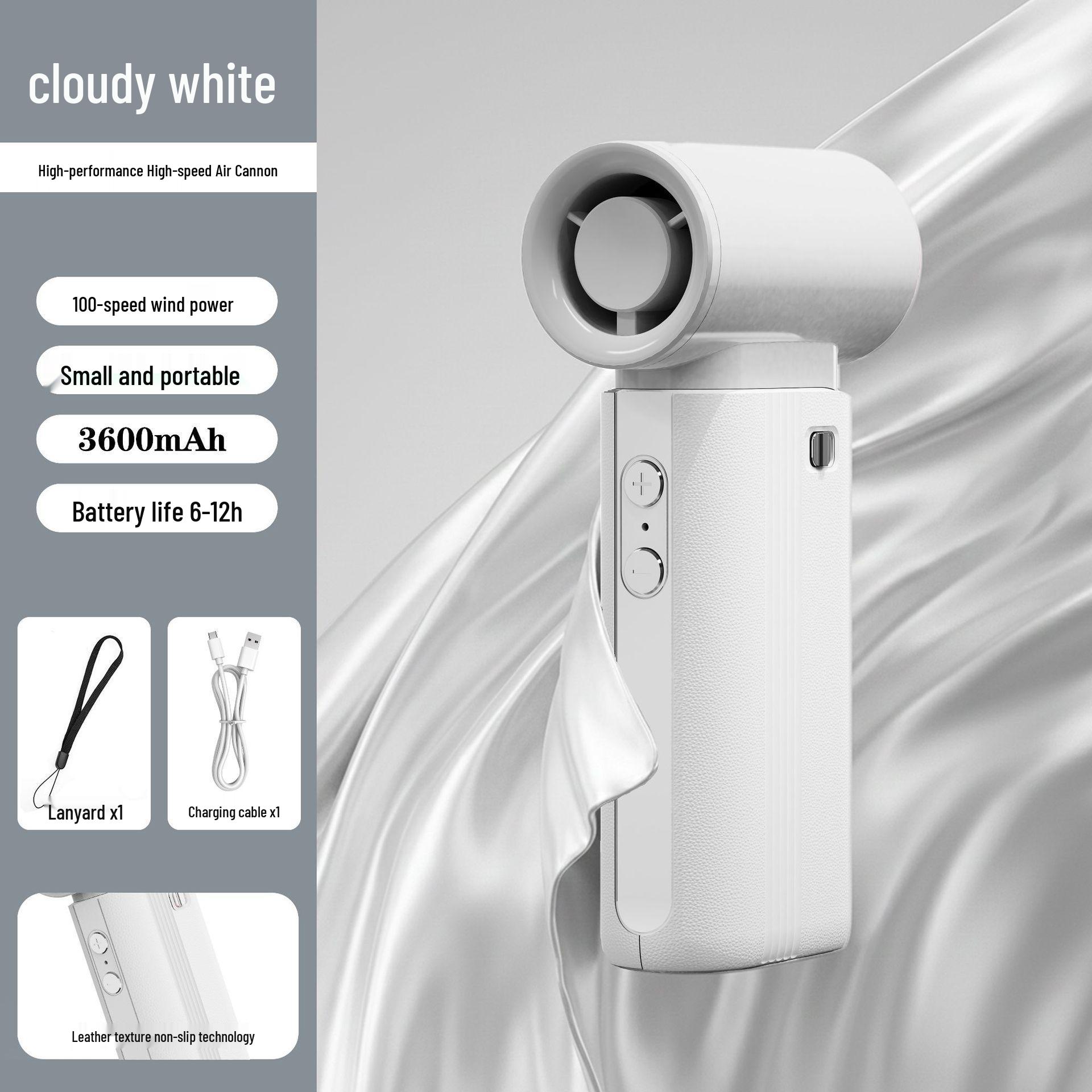 2026 Ultra-Quiet USB Mini Cooling Fan - Handheld Turbine Design 124*60*36mm