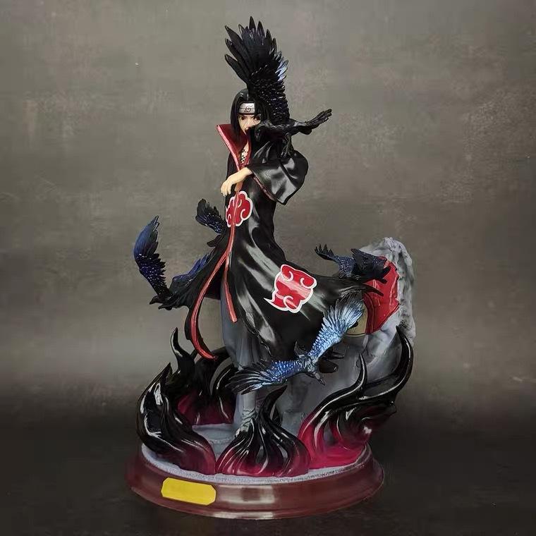 Naruto Crow Hall Itachi GK Uchiha Itachi Statue Anime Figure Model Desktop Ornament Hand-made Collection Brithday Gift