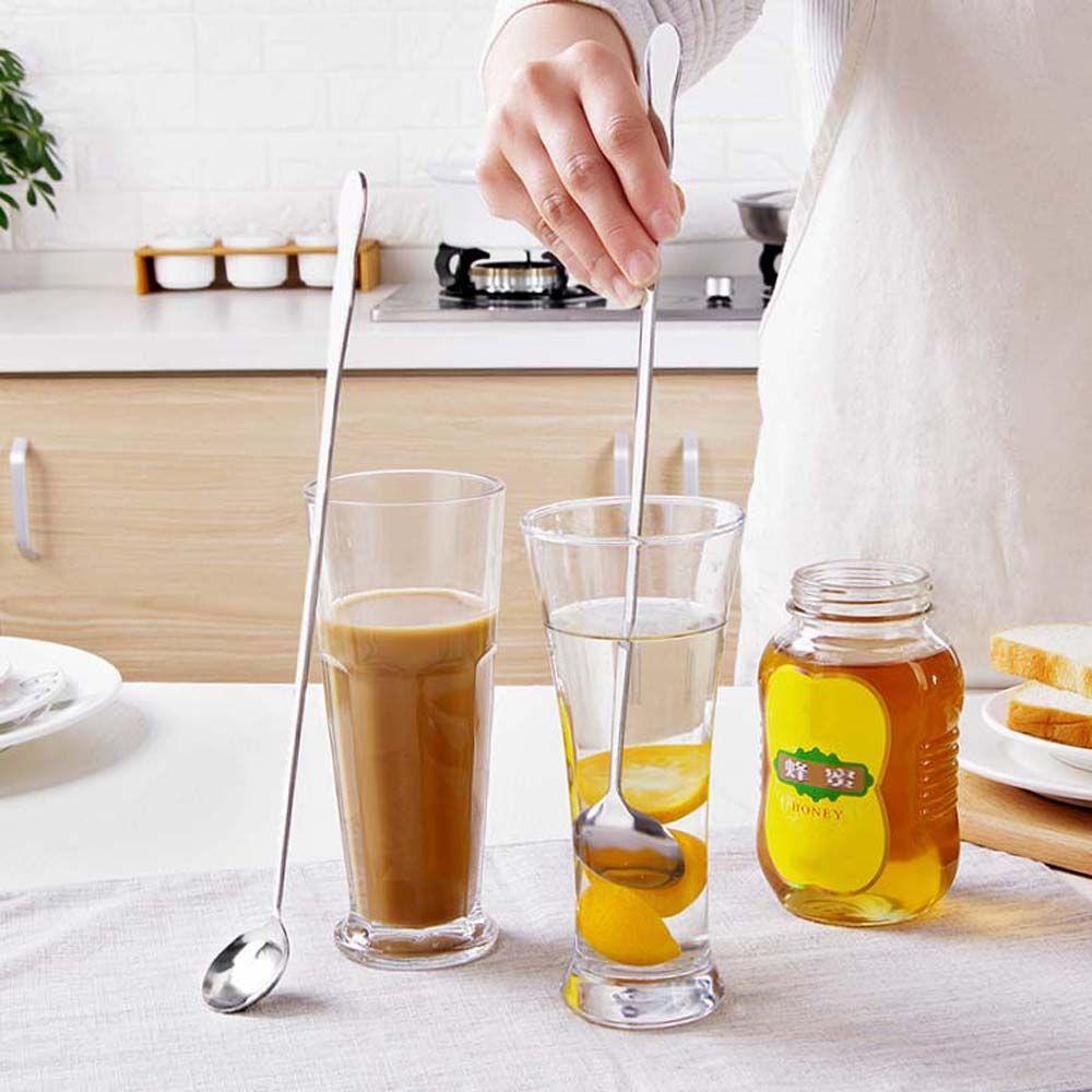 For Dessert Ice Cream Coffee Mixing Kitchen Utensil Cocktail Spoon Bartender Tool Stirring Spoon